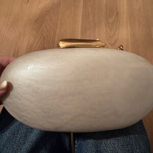 Zara White Pearly Clutch